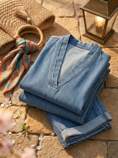 🎁New Arrivals🔥 Women's Casual Cozy Minimalist Denim Two-piece Set